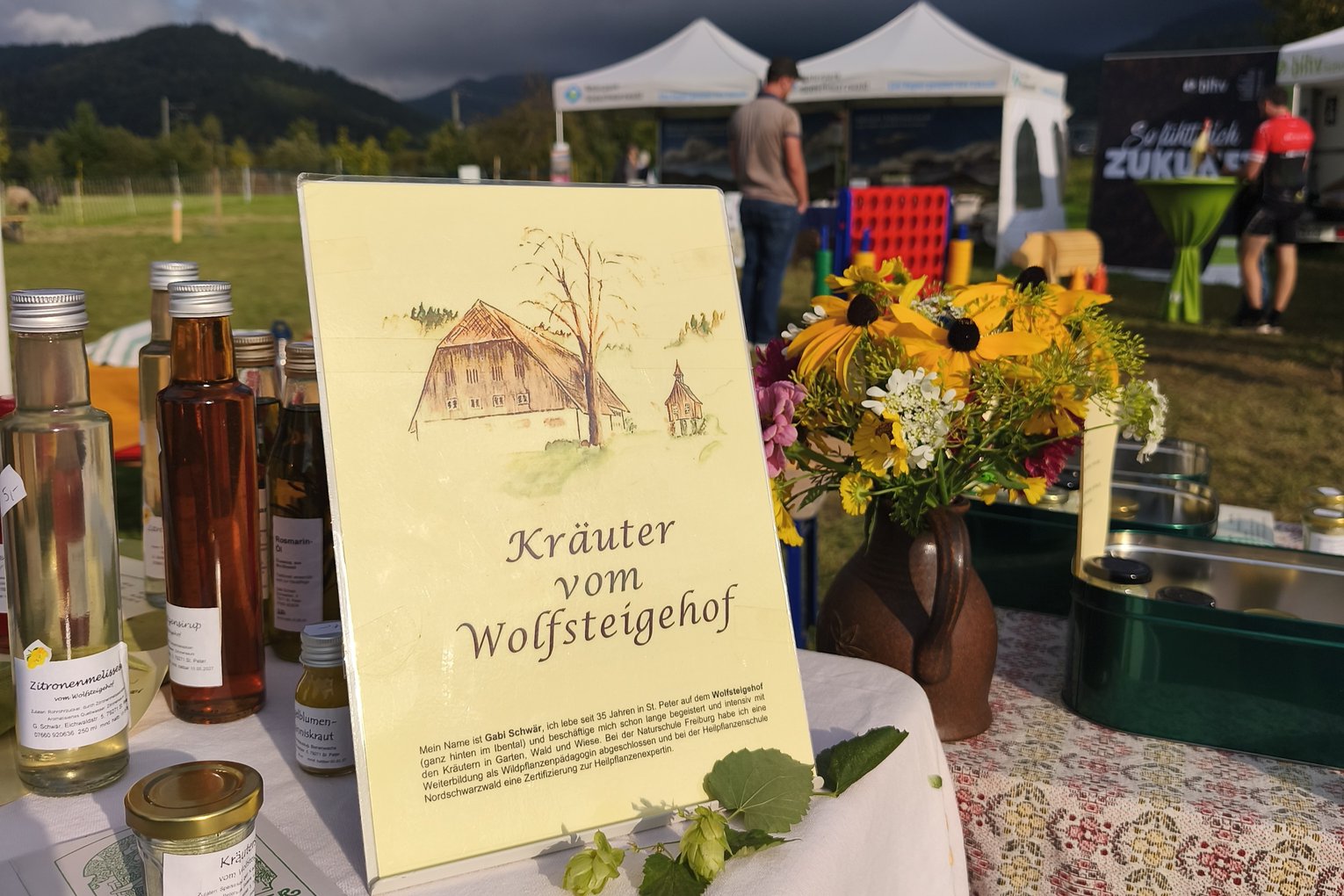 Kräuterstand vom Wolfsteigehof