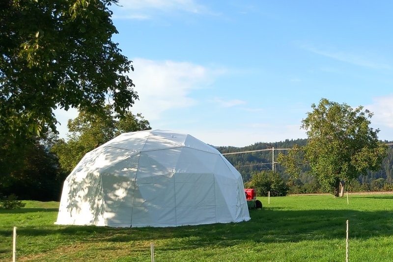 Das LandKultur-Zelt auf dem Höfe-Festival