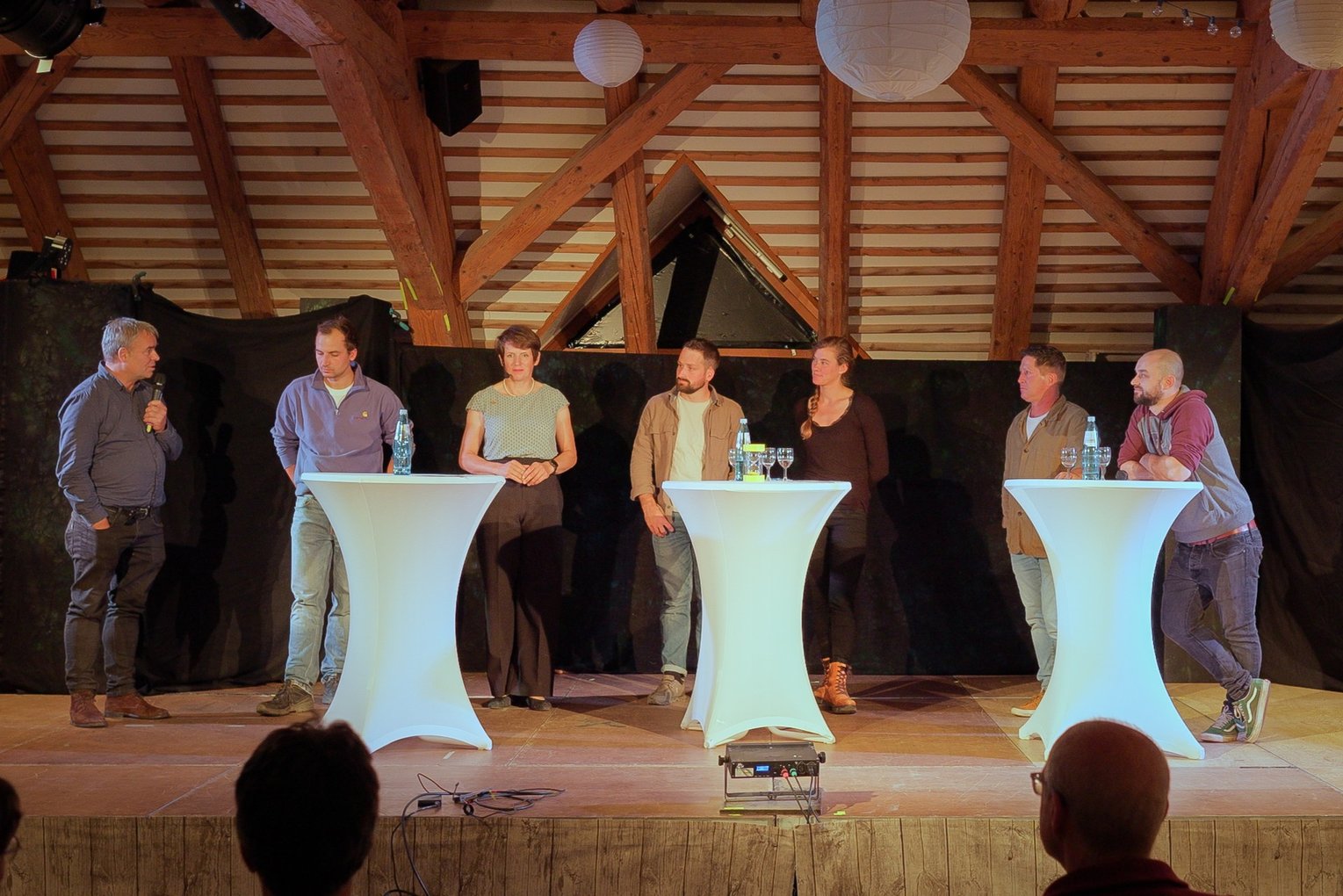Verabschiedung auf dem Podium mit Christoph Wasser
