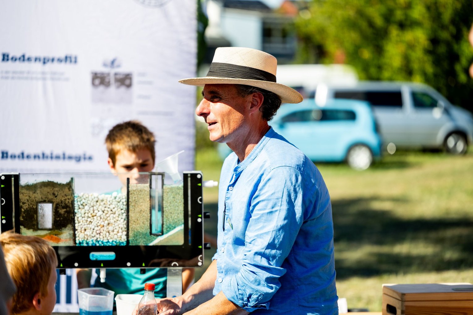 Matthias Faller mit Geowindow auf der Experimenta